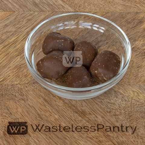 Carob Coated Ginger NAS GF 100g bag - Wasteless Pantry Mundaring