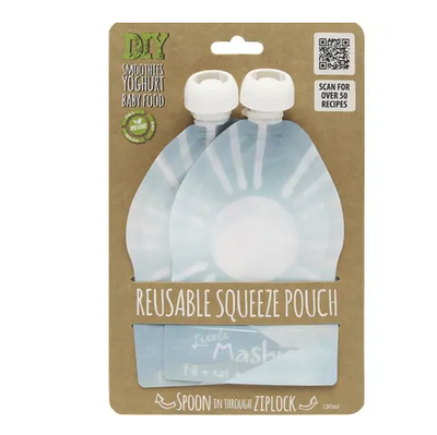 Reusable Yoghurt Squeeze Pouch - Set of 2 - Wasteless Pantry Mundaring