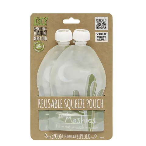 Reusable Yoghurt Squeeze Pouch - Set of 2 - Wasteless Pantry Mundaring