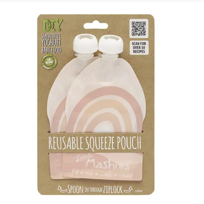 Reusable Yoghurt Squeeze Pouch - Set of 2 - Wasteless Pantry Mundaring