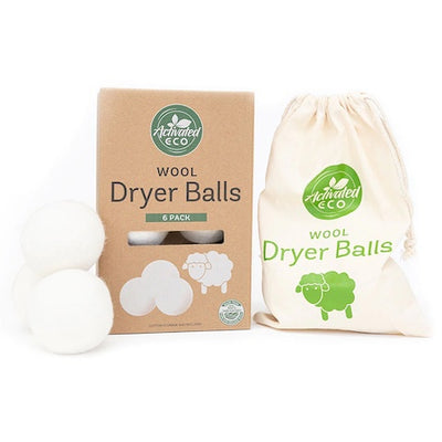 Wool Dryer Balls 6 Pack with Storage Pouch - Wasteless Pantry Mundaring