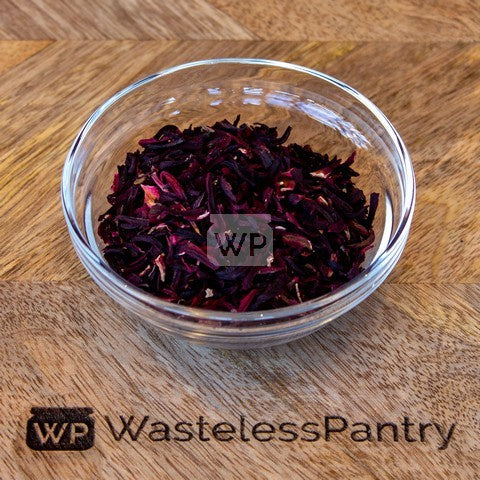 Tea Hibiscus Flowers Organic 125ml jar - Wasteless Pantry Mundaring