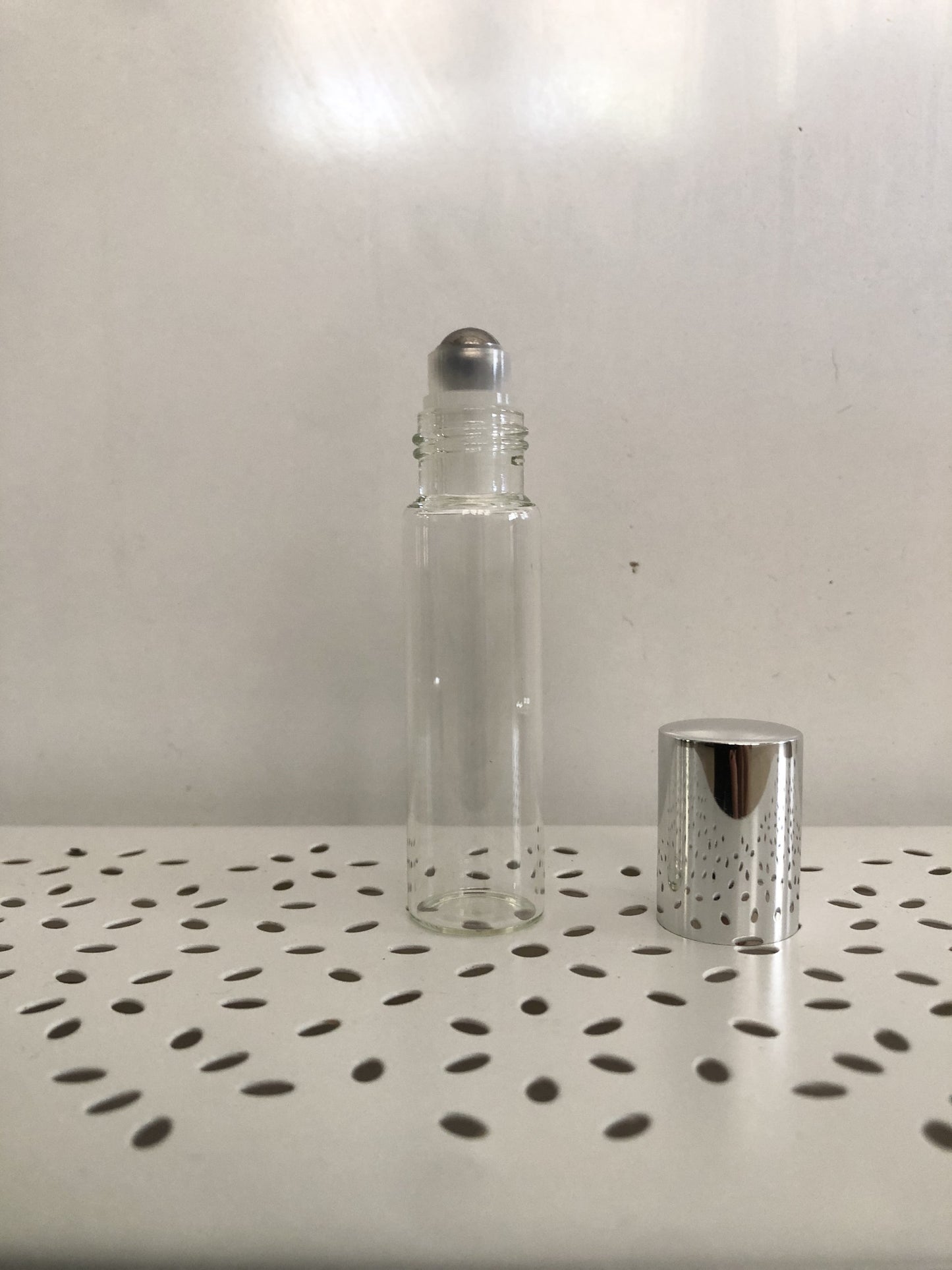 Bottle 15ml Roll On Clear with Shiny Silver Cap - Wasteless Pantry Mundaring