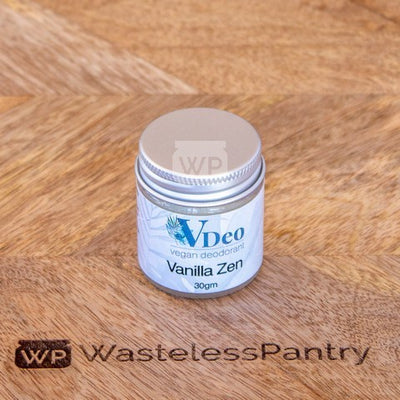Deodorant Vegan Vanilla Zen 15ml jar - Wasteless Pantry Mundaring