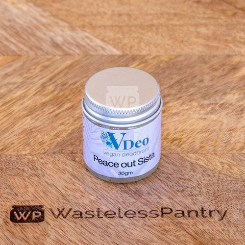 Deodorant Vegan Peace Out Sista 15ml jar - Wasteless Pantry Mundaring