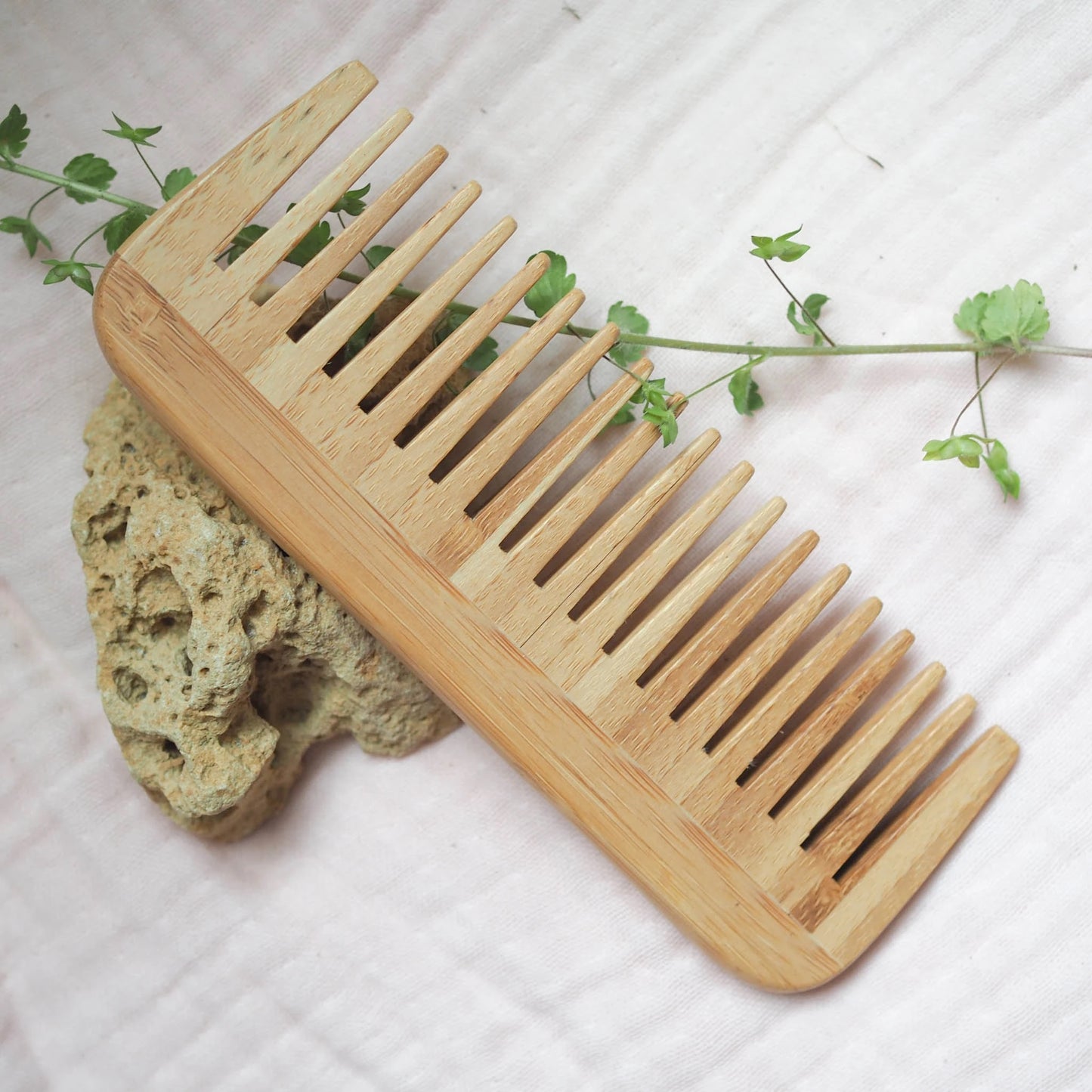 Bamboo Wide Tooth Hair Comb - Wasteless Pantry Mundaring