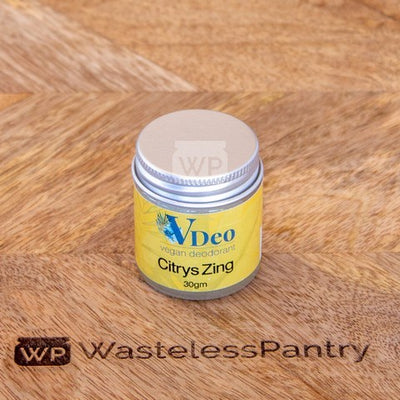 Deodorant Vegan Citrys Zing 15ml jar - Wasteless Pantry Mundaring